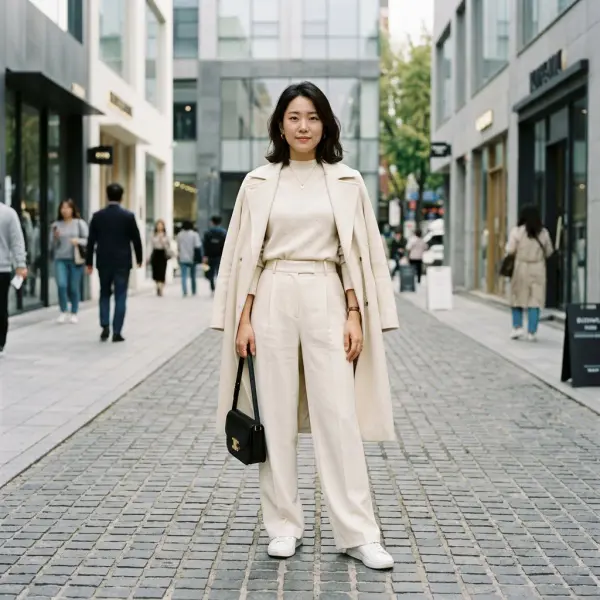 Wanita petite mengenakan outfit yang membuat tubuh terlihat lebih tinggi dan proporsional Wanita petite mengenakan outfit yang membuat tubuh terlihat lebih tinggi dan proporsional