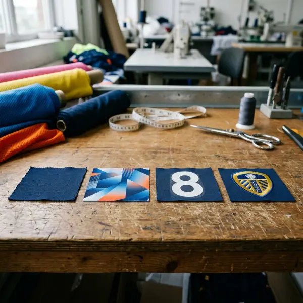 Football jersey printing compatibility with sublimation, heat transfer, and badge samples Football jersey printing compatibility with sublimation, heat transfer, and badge samples