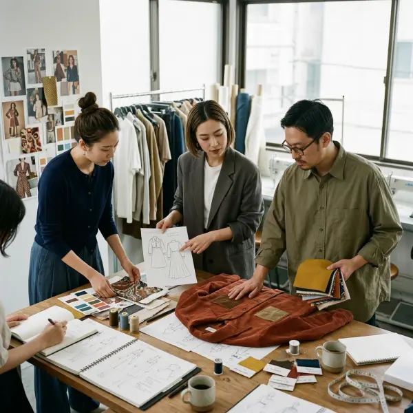 Tim desainer mengembangkan koleksi fashion modern yang terinspirasi gaya klasik