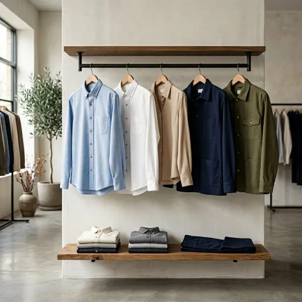 Berbagai produk fashion berbahan Oxford seperti kemeja, blouse, dan overshirt Berbagai produk fashion berbahan Oxford seperti kemeja, blouse, dan overshirt