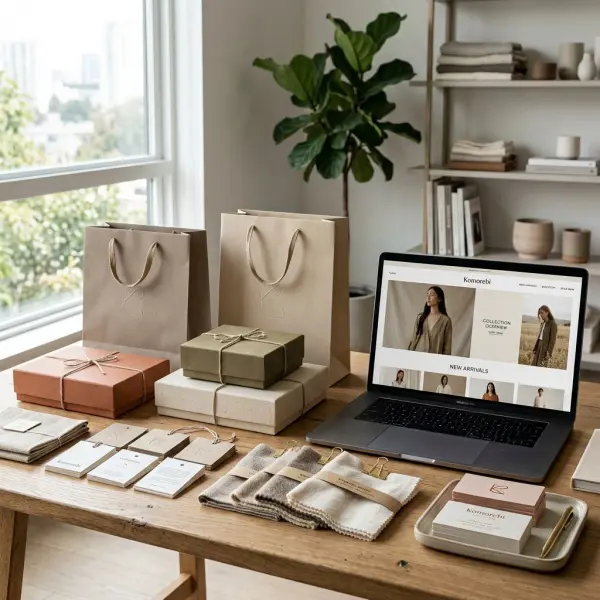 Identitas visual brand fashion dengan penerapan warna earth tone pada berbagai media Identitas visual brand fashion dengan penerapan warna earth tone pada berbagai media