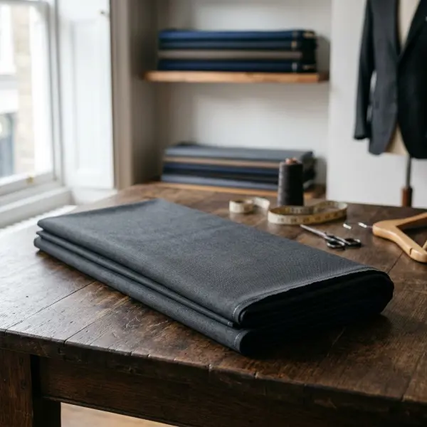 Tekstur kain wool premium untuk jas formal