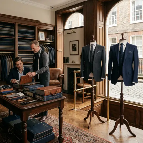 Showroom tailoring premium dengan koleksi kain jas eksklusif