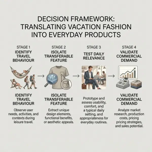 Decision framework for translating vacation fashion into everyday products Decision framework for translating vacation fashion into everyday products