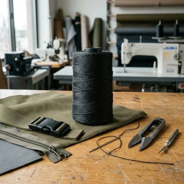 Gulungan benang nylon berkekuatan tinggi untuk menjahit tas dan perlengkapan outdoor Gulungan benang nylon berkekuatan tinggi untuk menjahit tas dan perlengkapan outdoor