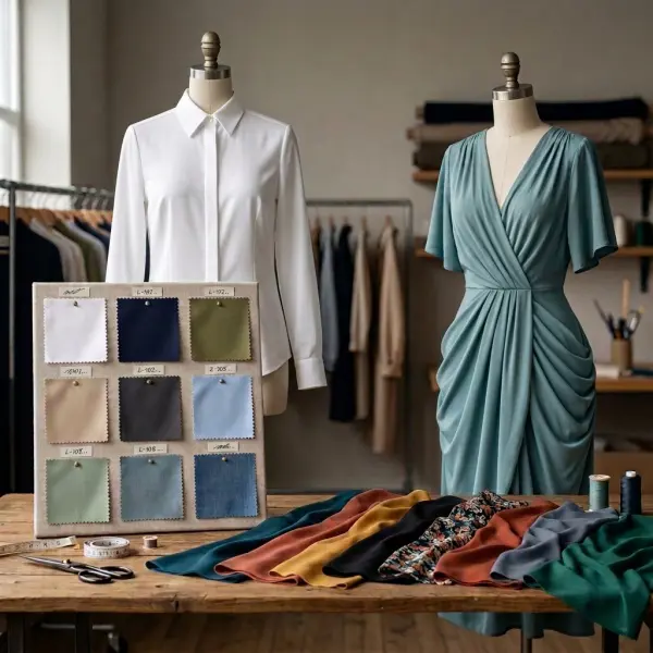 Side-by-side comparison of lyocell and viscose rayon fabrics for fashion applications