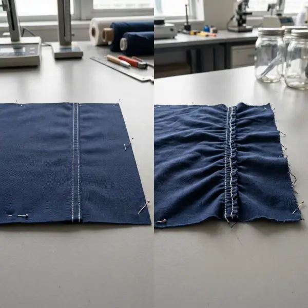 Garment seam defects that become visible after washing