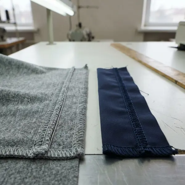 Overlock stitches used on knit and woven garment seams Overlock stitches used on knit and woven garment seams
