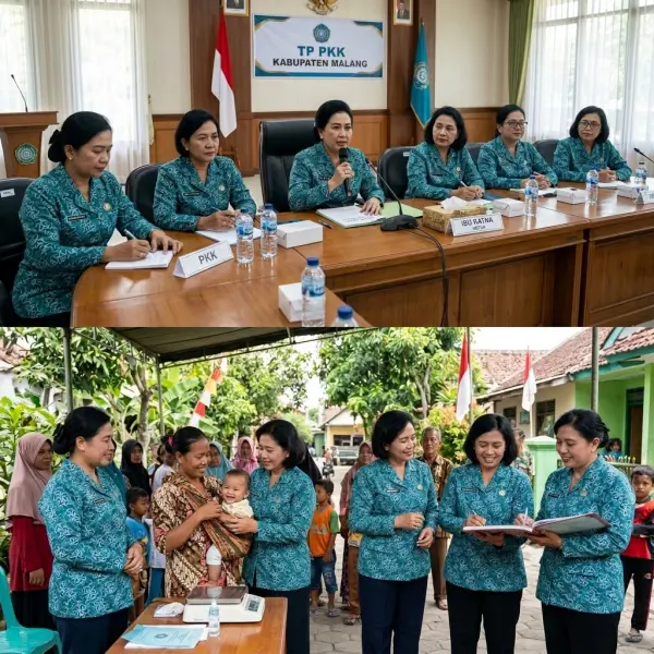 Perbandingan anggota PKK pada kegiatan resmi dan kegiatan lapangan Perbandingan anggota PKK pada kegiatan resmi dan kegiatan lapangan