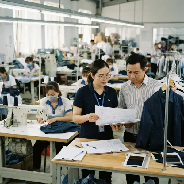 Tim produksi garment menggunakan Tech Pack sebagai acuan saat proses manufaktur Tim produksi garment menggunakan Tech Pack sebagai acuan saat proses manufaktur