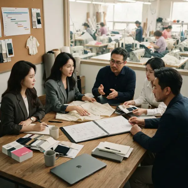 Fashion brand dan vendor garment melakukan pre-production meeting menggunakan Tech Pack sebagai acuan Fashion brand dan vendor garment melakukan pre-production meeting menggunakan Tech Pack sebagai acuan