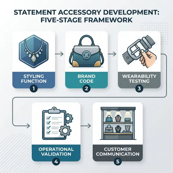 Five-stage fashion business framework for developing statement accessories Five-stage fashion business framework for developing statement accessories