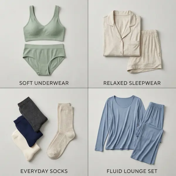 Bamboo-based underwear, sleepwear, socks, and relaxed everyday apparel Bamboo-based underwear, sleepwear, socks, and relaxed everyday apparel