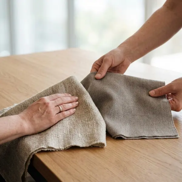 Pemeriksaan tekstur dan kualitas material pada dua produk fashion yang serupa Pemeriksaan tekstur dan kualitas material pada dua produk fashion yang serupaPemeriksaan tekstur dan kualitas material pada dua produk fashion yang serupa