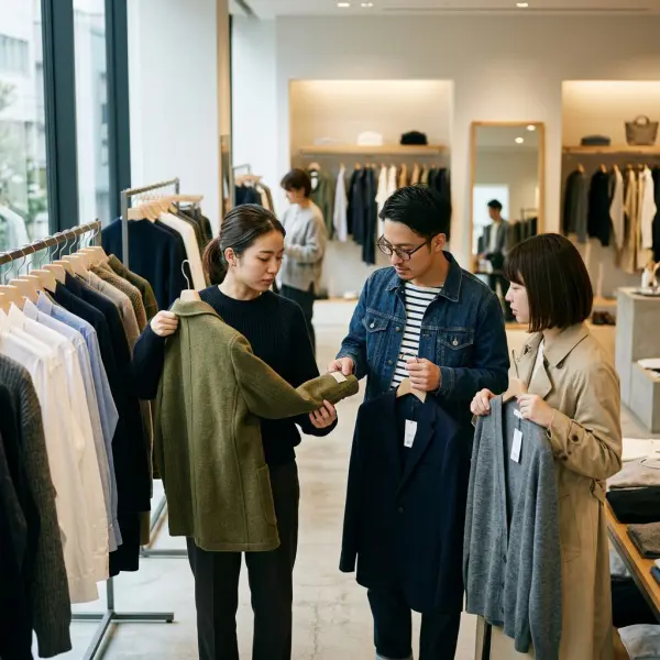 Konsumen mengikuti tren fashion terbaru di pusat perbelanjaan modern