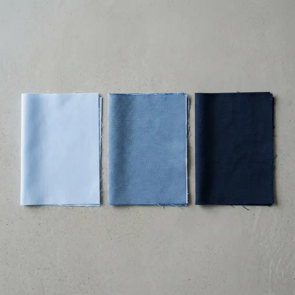 Perbandingan tekstur kain katun poplin, Oxford, dan twill