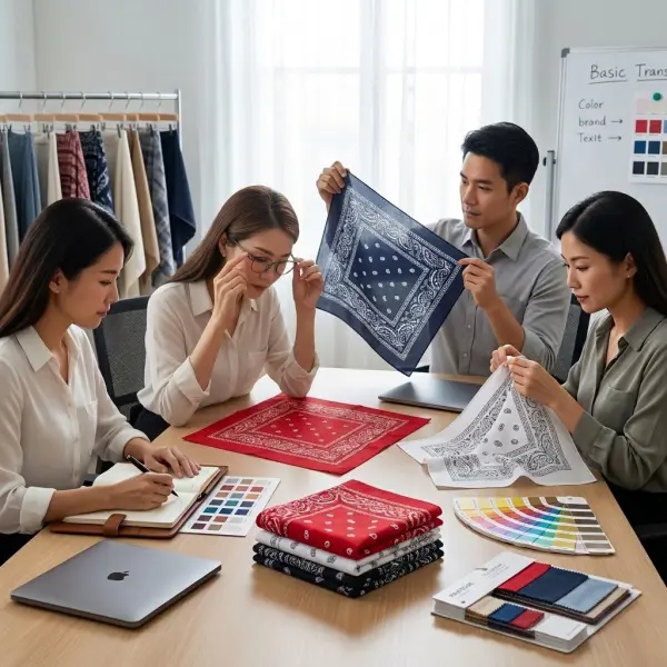 Tim fashion mengevaluasi kualitas slayer sebelum diproduksi dalam jumlah besar
