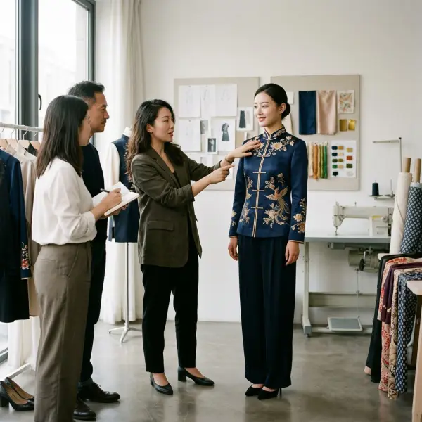 Desainer mengadaptasi unsur baju tradisional Cina ke dalam koleksi fashion modern