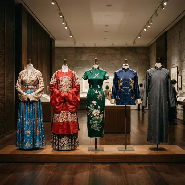 Berbagai jenis baju tradisional Cina dari beberapa periode sejarah