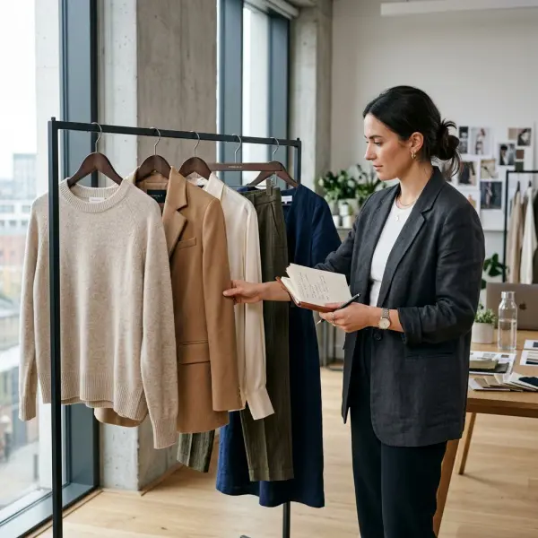 Curated apparel assortment selected for an initial international market launch