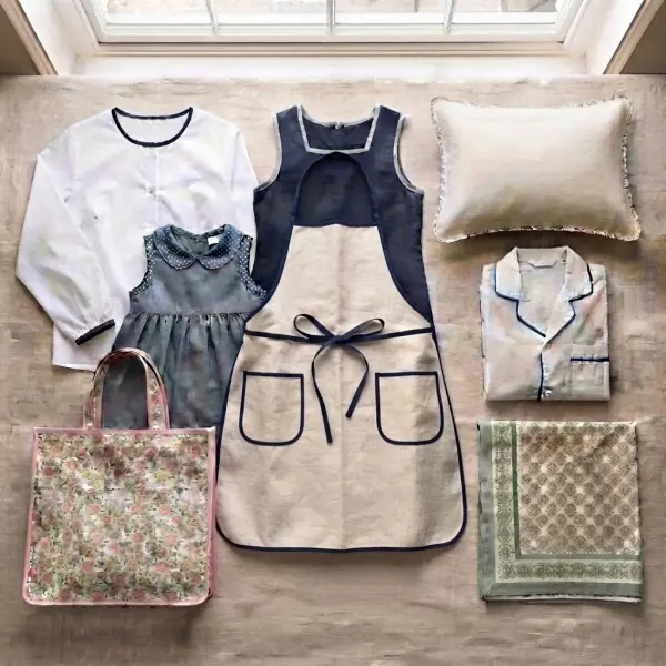 Berbagai produk tekstil seperti kemeja, blus, gamis, pakaian bayi, apron, tas kain, sarung bantal, dan taplak dengan finishing bisban yang rapi Berbagai produk tekstil seperti kemeja, blus, gamis, pakaian bayi, apron, tas kain, sarung bantal, dan taplak dengan finishing bisban yang rapi