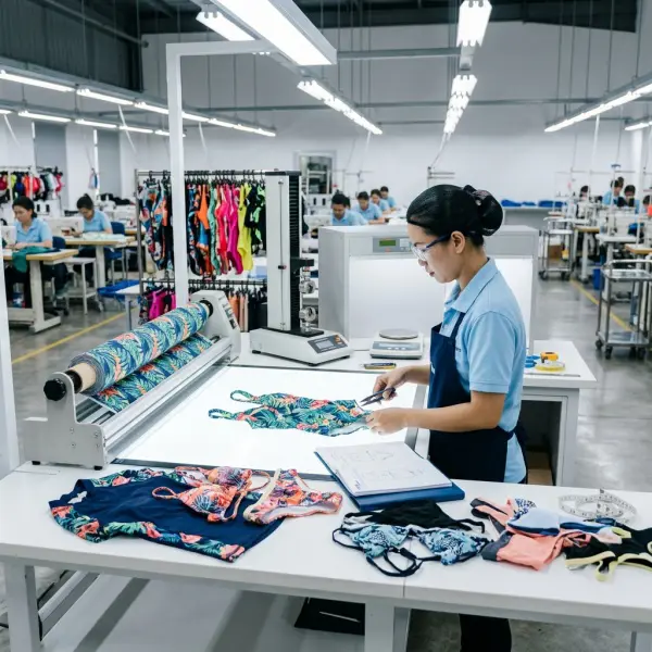 Quality control process for swimwear production