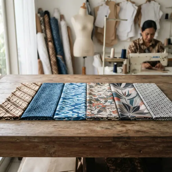 Berbagai motif batik yang digunakan pada rok batik modern