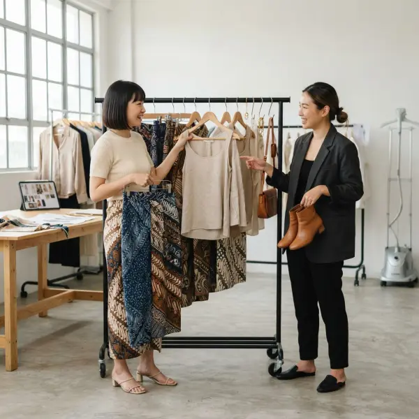 Tim fashion membuat panduan mix and match rok batik modern