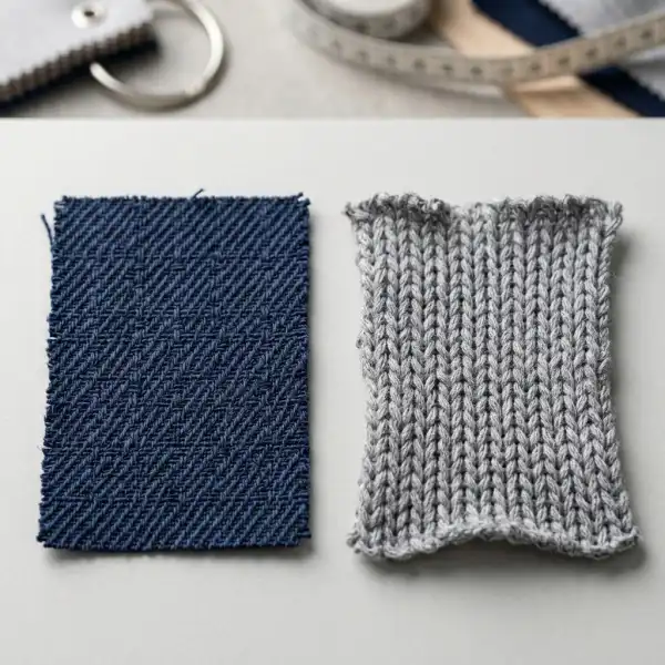 Perbandingan struktur woven dan knitted pada bahan rompi