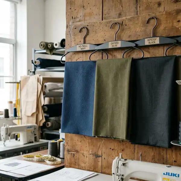 Kain woven untuk produksi rompi kerja dan rompi lapangan