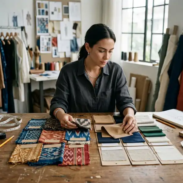 Pemilihan kain lokal dan impor berdasarkan kebutuhan produk fashion