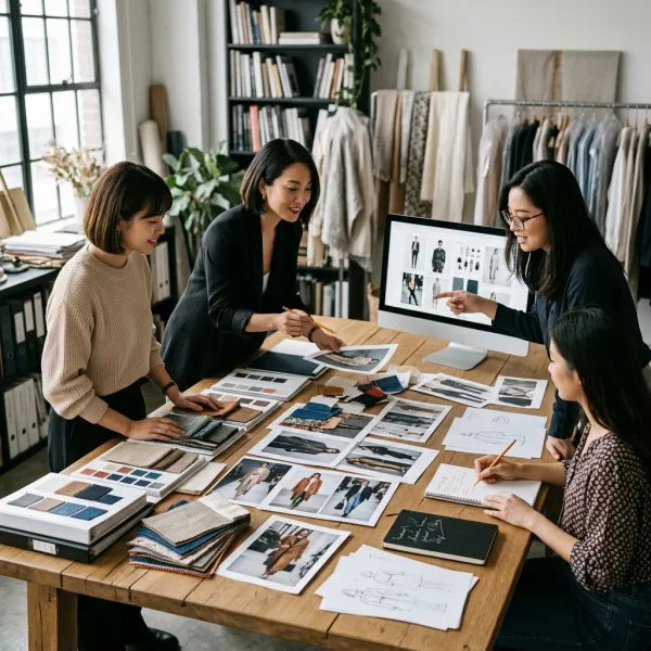 Tim fashion mengumpulkan berbagai sumber data untuk trend forecasting Tim fashion mengumpulkan berbagai sumber data untuk trend forecasting