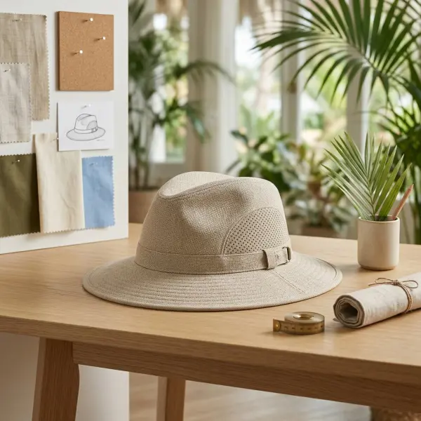 Material topi breathable dengan ventilasi crown untuk membantu sirkulasi udara