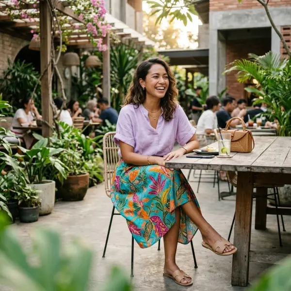 Inspirasi styling outfit warna-warni untuk aktivitas santai dan musim panas