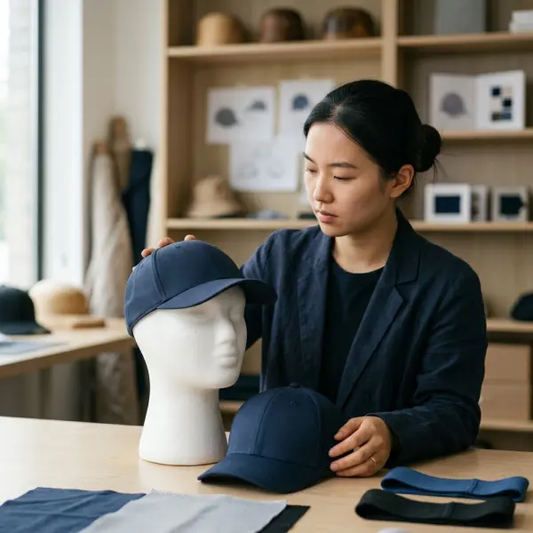 Evaluasi struktur dan kenyamanan topi setelah penggunaan interfacing