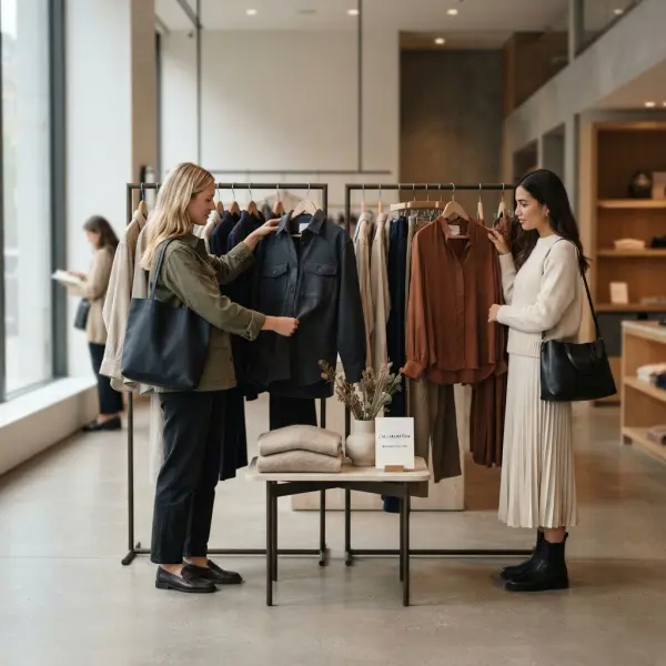 Customers viewing a limited fashion collaboration in a well-organized retail launch