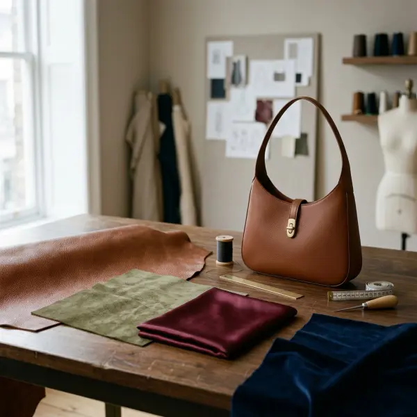 Material kulit suede satin dan velvet untuk pengembangan tas elegan