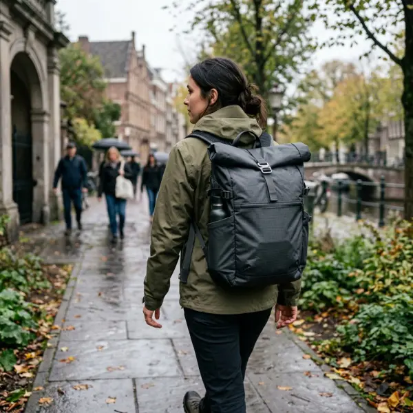 Tas berbahan teknis untuk aktivitas outdoor ringan dan mobilitas urban