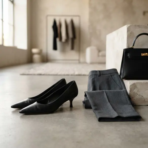 Pointed-toe kitten heels dengan hak mini untuk tren footwear 2026