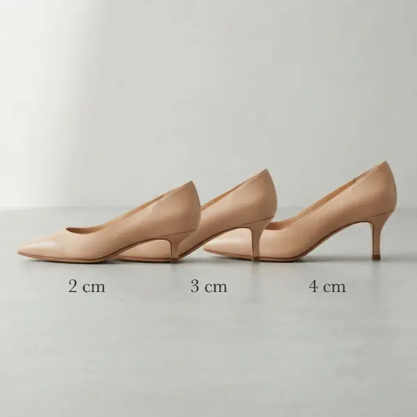Perbandingan tinggi dan bentuk hak kitten heels untuk memilih sepatu yang sesuai Perbandingan tinggi dan bentuk hak kitten heels untuk memilih sepatu yang sesuai