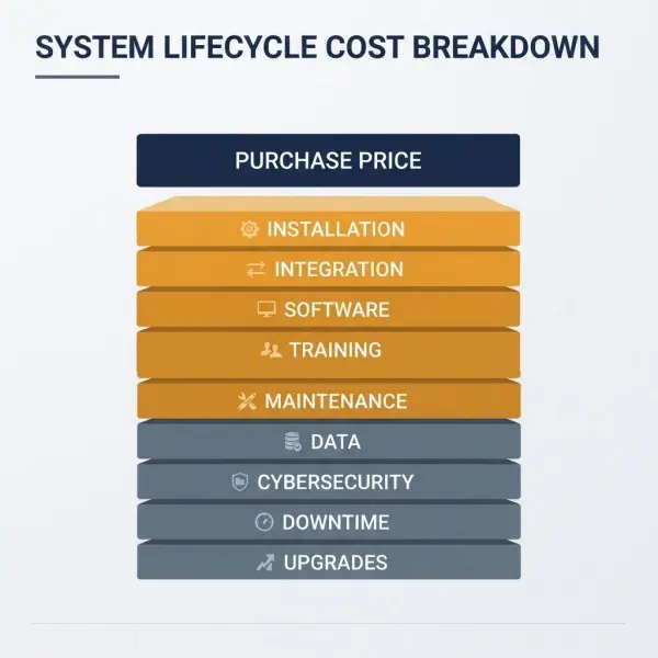 Total cost of ownership layers for automated fabric inspection technology
