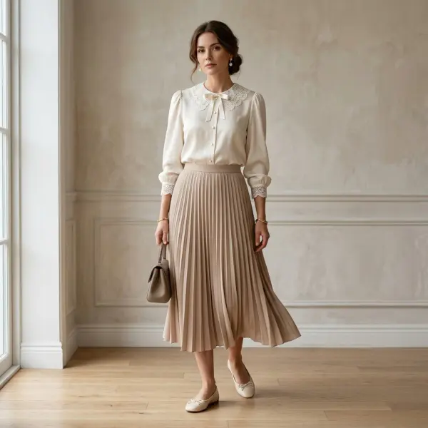 Ciri utama coquette style dengan pita lace ruffle dan siluet feminin Ciri utama coquette style dengan pita lace ruffle dan siluet feminin