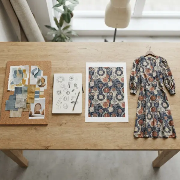 Proses mengembangkan inspirasi seni menjadi artwork motif fashion yang orisinal