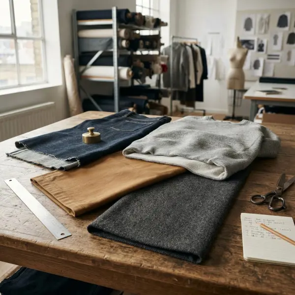Heavyweight fabrics evaluated for denim, sweatshirts, workwear, and outerwear