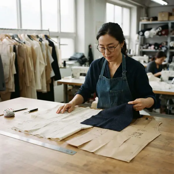 Pengujian kain muslin dan kain produksi untuk pengembangan sample fashion