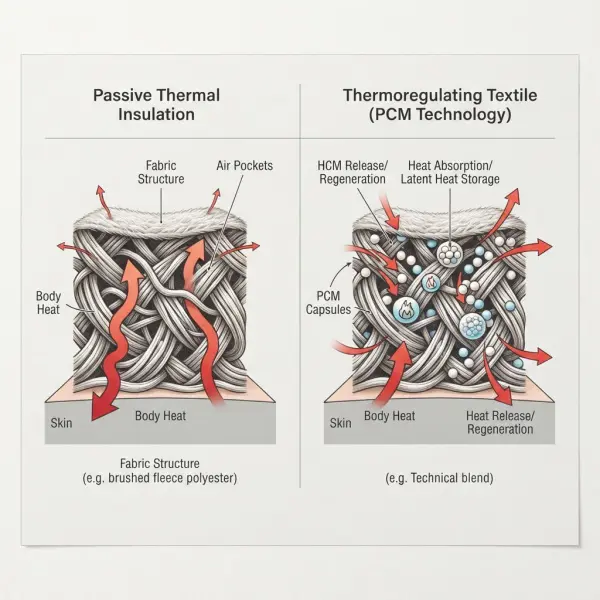Perbandingan thermal insulation fabric dan thermoregulating fabric