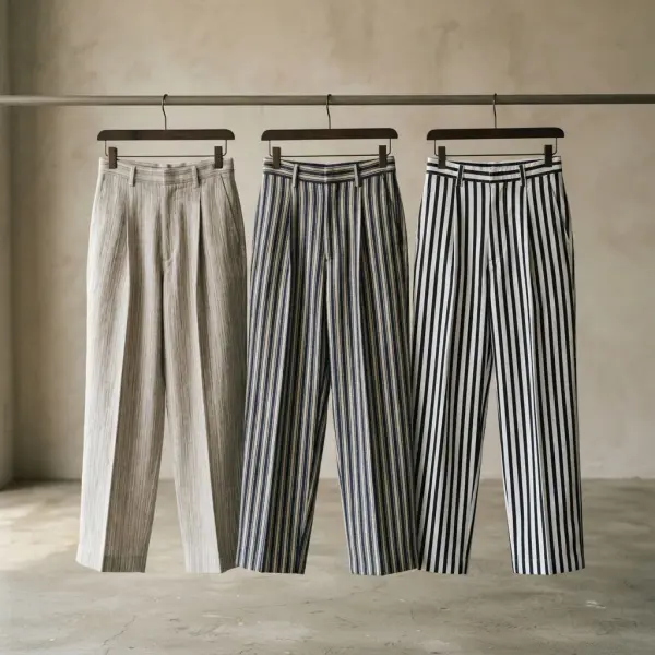 Perbandingan striped pants dengan kontras warna rendah sedang dan tinggi Perbandingan striped pants dengan kontras warna rendah sedang dan tinggi