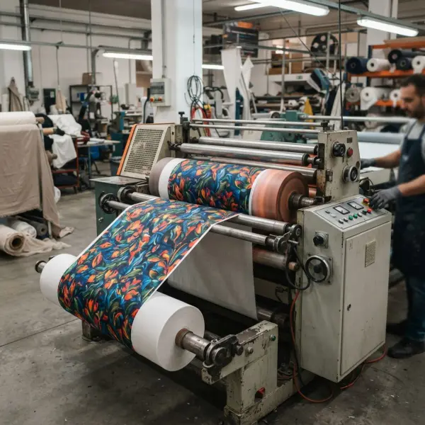 Dye sublimation printing process for polyester fashion fabric