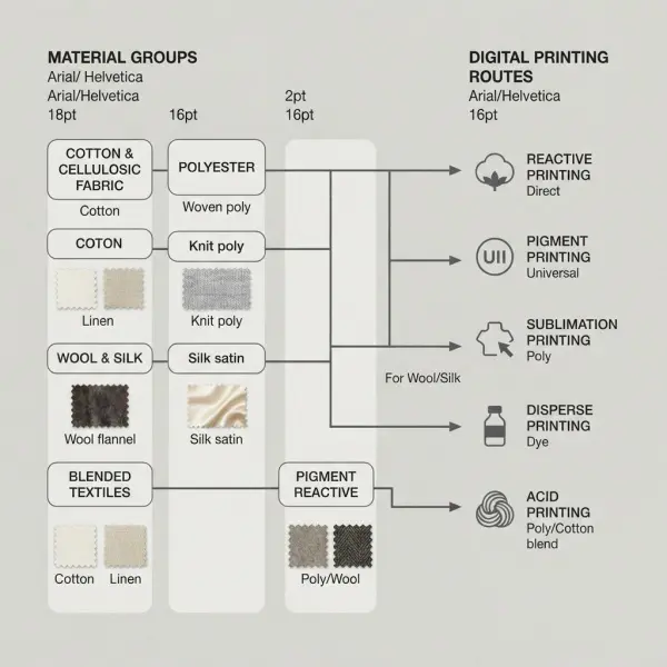 Comparison of textile fibers and compatible digital printing technologies