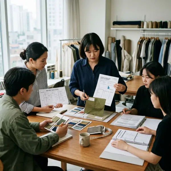 Tim fashion brand memeriksa spesifikasi bahan dan dokumen chemical compliance supplier Tim fashion brand memeriksa spesifikasi bahan dan dokumen chemical compliance supplier